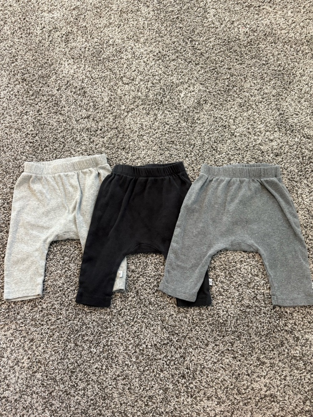 3-Pack Baby Jogger Pants - Gray, Black, Light Gray
